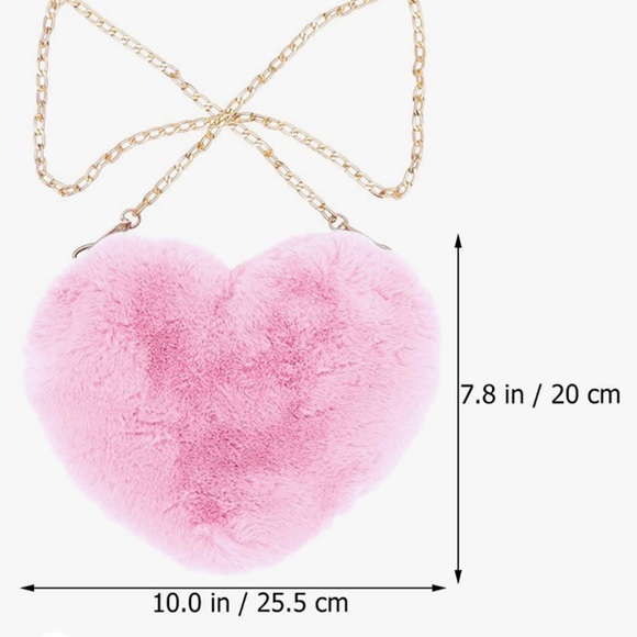 Fluffy heart crossbody purse 💗 - Picture 3 of 4